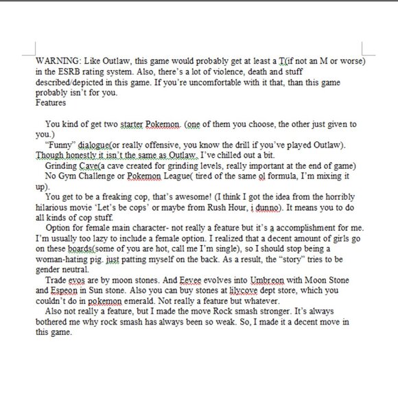 Pokemon Outlaw GBA ROM Hack Game Gameboy Advance - Picture 2 of 8